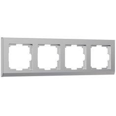 Рамка на 4 поста (серебряный) Werkel W0041806