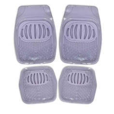 Коврик салона SKYWAY Rain-1 4пр. Ванночка Виниловый Серый прозрачный (п:69*48см,з:48*48см)