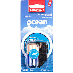 Ароматизатор подвесной бутылочка с деревянной крышкой SKYWAY Aqua.series 4,5 мл Ocean