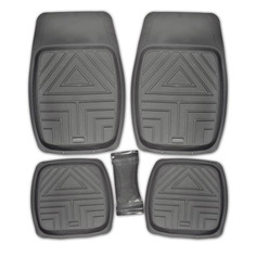 Коврик салона SKYWAY Rain-5 5пр. Ванночка П/У Серый (п:70*49см,с:26*60см,з:49*49см)
