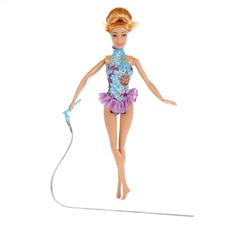 Карапуз Кукла София гимнастка, сгибаются руки и ноги, лента в комплекте, 29 см