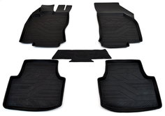Коврики салона Avtodriver adrplr013 резиновые с бортиком для skoda oktavia а7 2013-