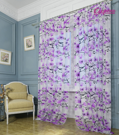 Фототюль Сирень srn170694 фиолетовый 145х260