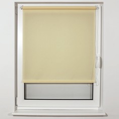 Штора рулонная BRABIX 80х175 см, защита 55-85%, 200 г/м2, кремовый S-21, 605993