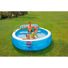 Надувной бассейн INTEX Swim Center,Family Lounge 224х216х76 см 57190