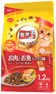Сухой корм для кошек Japan Premium Pet MIO 5 СЕКРЕТОВ ЗДОРОВЬЯ , цыпленок, тунец, 1.2кг