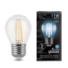 Лампочка Gauss LED Filament Globe E27 11W 4100K