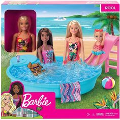 Кукла Barbie и гламурный бассейн с горкой