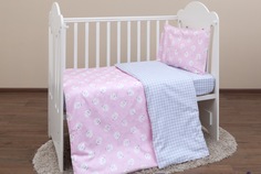 Комплект постельного белья Овечка pink для новорожденных Mirarossi