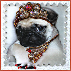 Набор для вышивания хрустальными бусинами Образа в Каменьях Модница (магнит), 9х9 см