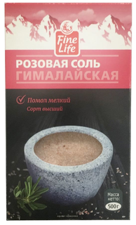 Соль FINE LIFE Гималайская розовая мелкая, 500 г