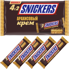 Шоколадный батончик Snickers Арахисовый крем молочный 40 г x 4 шт