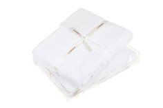 Полотенце вафельное LUXBERRY MACARONI Stonewashed белое 30х50