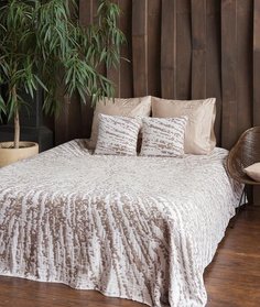 Покрывало хлопковое тонкое LUXBERRY TIRAMISU молочно-кофейное 220х240