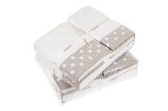 Полотенце LUXBERRY PRETTY DOTS белое/натуральное 30х50