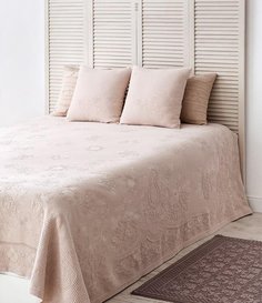 Покрывало хлопковое тонкое LUXBERRY VIVIEN телесное 240х260