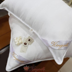 Подушка из натурального шелка Mulberry KINGSILK ELISABETTE PREMIUM белая 50х70 средняя