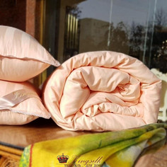 Одеяло из шелка Mulberry KINGSILK ELISABETTE PREMIUM персиковое 140х205 всесезонное