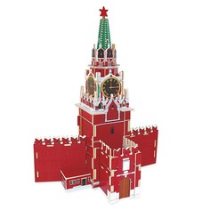 3D пазл деревянный для детей "Кремль. Спасская башня" ГеоДом