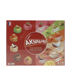 Пирожные Акульчев Macaron микс № 2 миндальные со сбивным кремом 432 г