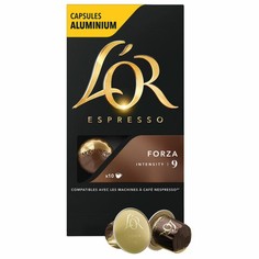 Кофе в алюминиевых капсулах LOR Espresso Forza для кофемашин Nespresso, 10шт*52г