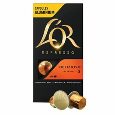 Кофе в алюминиевых капсулах LOR Espresso Delizioso для кофемашин Nespresso, 10шт*52г