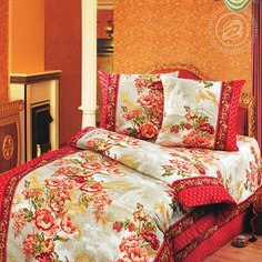 Комплект постельного белья 1,5-спальный бязь (Гобелен красный) АРТПОСТЕЛЬ