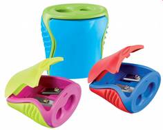 Точилка пластиковая "BOOGY" 1 отверстие, контейнер, ассорти Greenwich Line