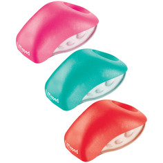 Точилка пластиковая Maped "Bulbo", 1 отверстие, контейнер, ассорти Greenwich Line