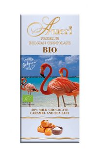 Шоколад Ameri Bio молочный с карамелью и морской солью 100 г