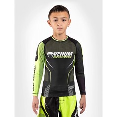Рашгард детский Venum Training camp 3.0 Black/Neo Yellow L/S