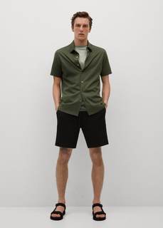 Технологичная рубашка regular-fit из хлопка - Bonheur Mango