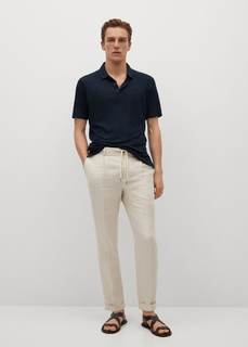 Поло slim fit 100% лен - Amberes Mango