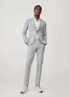 Костюмные брюки super slim fit в клетку - Paulo Mango