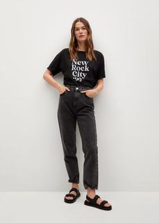 Футболка из органического хлопка с надписью - Pstcity Mango