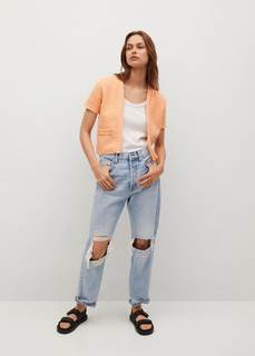 Трикотажный кардиган из хлопка - Kork Mango