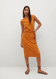 Хлопковое платье с узлом - Ferti Mango