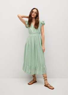Ажурное платье из органического хлопка - Madelen Mango