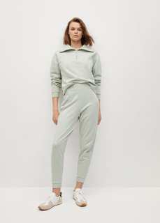 Хлопковый свитшот с высоким воротником - Celia Mango