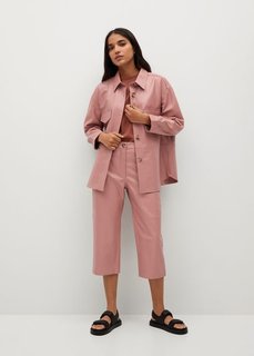 Кожаные брюки-кюлоты - Lulu Mango