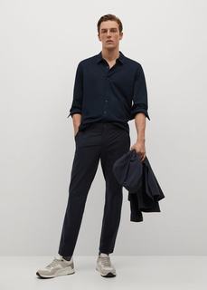 Технологичная струящаяся рубашка slim-fit - Houston Mango
