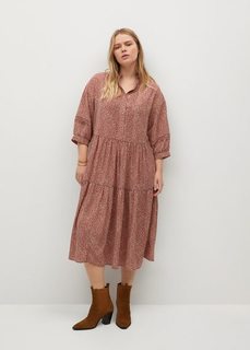 Платье с принтованными цветами - Elsa Mango