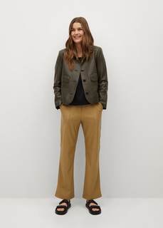 Хлопковая футболка с разрезами - Hubo Mango