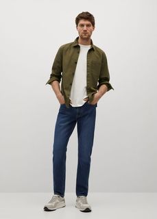 Верхняя рубашка regular fit с карманом - Delta Mango
