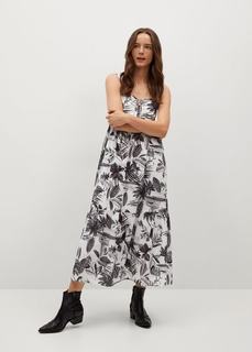 Платье с тропическим принтом - Femme Mango