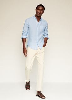 Рубашка slim-fit изо льна - Avispa-i Mango