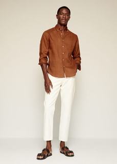 Рубашка slim-fit изо льна - Avispa-i Mango