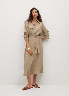 Платье-рубашка с фактурной выделкой - Nina2 Mango