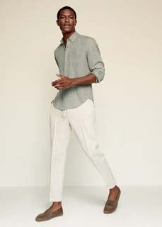 Рубашка slim-fit изо льна - Avispa-i Mango