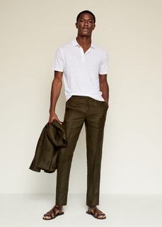 Поло slim fit 100% лен - Amberes Mango